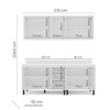 Cozinha Completa Amara 9 Portas 3 Gavetas 40250089 Branco/Creme - Politorno