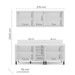 Cozinha Completa Amara 9 Portas 3 Gavetas 40250089 Branco/Creme - Politorno