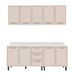 Cozinha Completa Amara 9 Portas 3 Gavetas 40250089 Branco/Creme - Politorno
