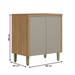 Balcão de Cozinha 80 Cm Renard 2 Portas 100% Mdf Jequitibá/Gris Fosco - Pnr Móveis