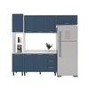 Cozinha Completa Amara 8 Portas 3 Gavetas 40250090 Branco/Azul - Politorno