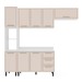 Cozinha Completa Amara 8 Portas 3 Gavetas 40250090 Branco/Creme - Politorno