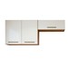 Armário Aéreo Lavanderia França 3 Portas Nature/Off White - Kaiki Móveis