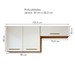 Armário Aéreo Lavanderia França 3 Portas Nature/Off White - Kaiki Móveis