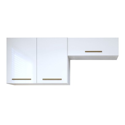 Armário Aéreo Lavanderia França 3 Portas Branco - Kaiki Móveis