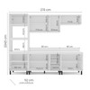 Cozinha Completa Amara 10 Portas 4 Gavetas 40250091 Branco/Azul - Politorno