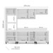 Cozinha Completa Amara 10 Portas 4 Gavetas 40250091 Branco/Azul - Politorno
