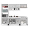 Cozinha Completa Amara 10 Portas 4 Gavetas 40250091 Branco/Azul - Politorno