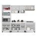 Cozinha Completa Amara 10 Portas 4 Gavetas 40250091 Branco/Azul - Politorno