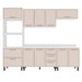 Cozinha Completa Amara 10 Portas 4 Gavetas 40250091 Branco/Creme - Politorno