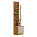 Estante para Livros Colina 3 Prateleiras 1 Porta Nature/Off White - Pnr Móveis