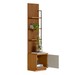 Estante para Livros Colina 3 Prateleiras 1 Porta Nature/Off White - Pnr Móveis