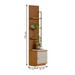 Estante para Livros Colina 3 Prateleiras 1 Porta Nature/Off White - Pnr Móveis