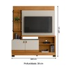Estante para TV Até 50 Polegadas Barreto Nature/Off White - Pnr Móveis