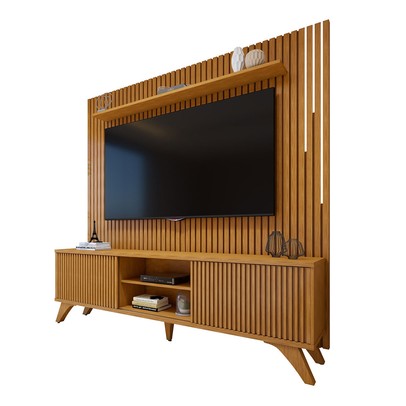 Rack com Painel para TV Até 75 Polegadas Gaia Paris Portas com Led Naturalle - Mavaular