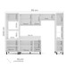 Cozinha Completa Amara 10 Portas 4 Gavetas 40250092 Branco/Azul - Politorno