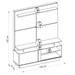 Estante para TV Até 60 Polegadas Centra 1 Porta Nature/Off White - Pnr Móveis