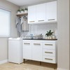 Lavanderia Completa Brasília 5 Poras 3 Gavetas Branco - Kaki Móveis