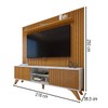 Rack Painel para TV Até 75 Polegadas Paris Gaia 2 Portas 2 Prateleiras Off White/Naturalle - Mavaular