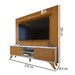 Rack Painel para TV Até 75 Polegadas Paris Gaia 2 Portas 2 Prateleiras Off White/Naturalle - Mavaular