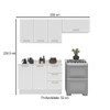 Cozinha Completa Amara 6 Portas 3 Gavetas 40250093 Branco - Politorno