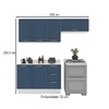 Cozinha Completa Amara 6 Portas 3 Gavetas 40250093 Branco/Azul - Politorno