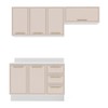 Cozinha Completa Amara 6 Portas 3 Gavetas 40250093 Branco/Creme - Politorno