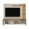Estante para TV Até 70 Polegadas Lyon 3 Portas Tauari/Off White - Pnr Móveis