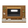 Estante para TV Até 75 Polegadas Colina 2 Portas com Led 268 Cm Nature/Off White - Pnr Móveis