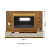 Estante para TV Até 75 Polegadas Colina 2 Portas com Led 268 Cm Nature/Off White - Pnr Móveis