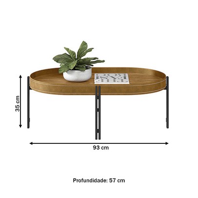 Mesa de Centro Lapin Nature/Tauari Fosco - Pnr Móveis