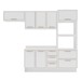 Cozinha Completa Amara 8 Portas 4 Gavetas 40250094 Branco - Politorno