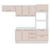 Cozinha Completa Amara 8 Portas 4 Gavetas 40250094 Creme/Branco - Politorno