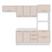 Cozinha Completa Amara 8 Portas 4 Gavetas 40250094 Creme/Branco - Politorno