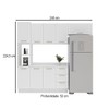 Cozinha Completa Amara 8 Portas 3 Gavetas 40250096 Branco - Politorno