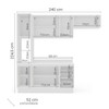 Cozinha Completa Amara 8 Portas 3 Gavetas 40250096 Branco - Politorno
