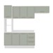 Cozinha Completa Amara 8 Portas 3 Gavetas 40250096 Branco/Verde Oliva - Politorno