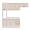 Cozinha Completa Amara 8 Portas 3 Gavetas 40250096 Branco/Creme - Politorno