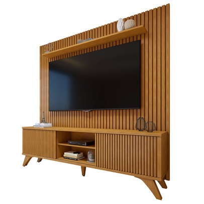 Rack com Painel para TV Até 75 Polegadas Gaia Paris 2 Portas Naturalle - Mavaular
