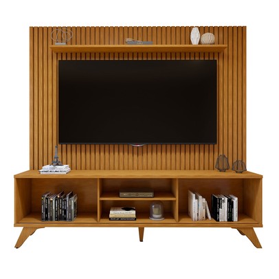 Rack com Painel para TV Até 75 Polegadas Gaia Paris 2 Portas Naturalle - Mavaular