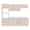 Cozinha Completa Amara 10 Portas 4 Gavetas Creme/Branco - Politorno