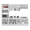 Cozinha Completa Amara 10 Portas 4 Gavetas Creme/Branco - Politorno