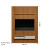 Painel para TV Até 75 Polegadas Sydnei 1 Porta 180 Cm Ripado Nature/Off White - Pnr Móveis