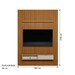 Painel para TV Até 75 Polegadas Sydnei 1 Porta 180 Cm Ripado Nature/Off White - Pnr Móveis