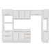 Cozinha Completa Amara 10 Portas 4 Gavetas 40250098 Branco - Politorno