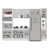 Cozinha Completa Amara 10 Portas 4 Gavetas 40250098 Verde Oliva/Branco - Politorno
