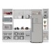 Cozinha Completa Amara 10 Portas 4 Gavetas 40250098 Verde Oliva/Branco - Politorno