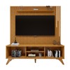 Rack com Painel para TV Até 75 Polegadas Paris Gaia 2 Portas 2 Prateleiras com Led Naturalle - Mavaular