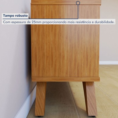 Rack com Painel para TV Até 75 Polegadas Paris Gaia 2 Portas 2 Prateleiras com Led Naturalle - Mavaular