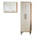 Lavanderia Completa São Gonçalo 4 Portas 6 Prateleiras Nature/Off White - Kaiki Móveis